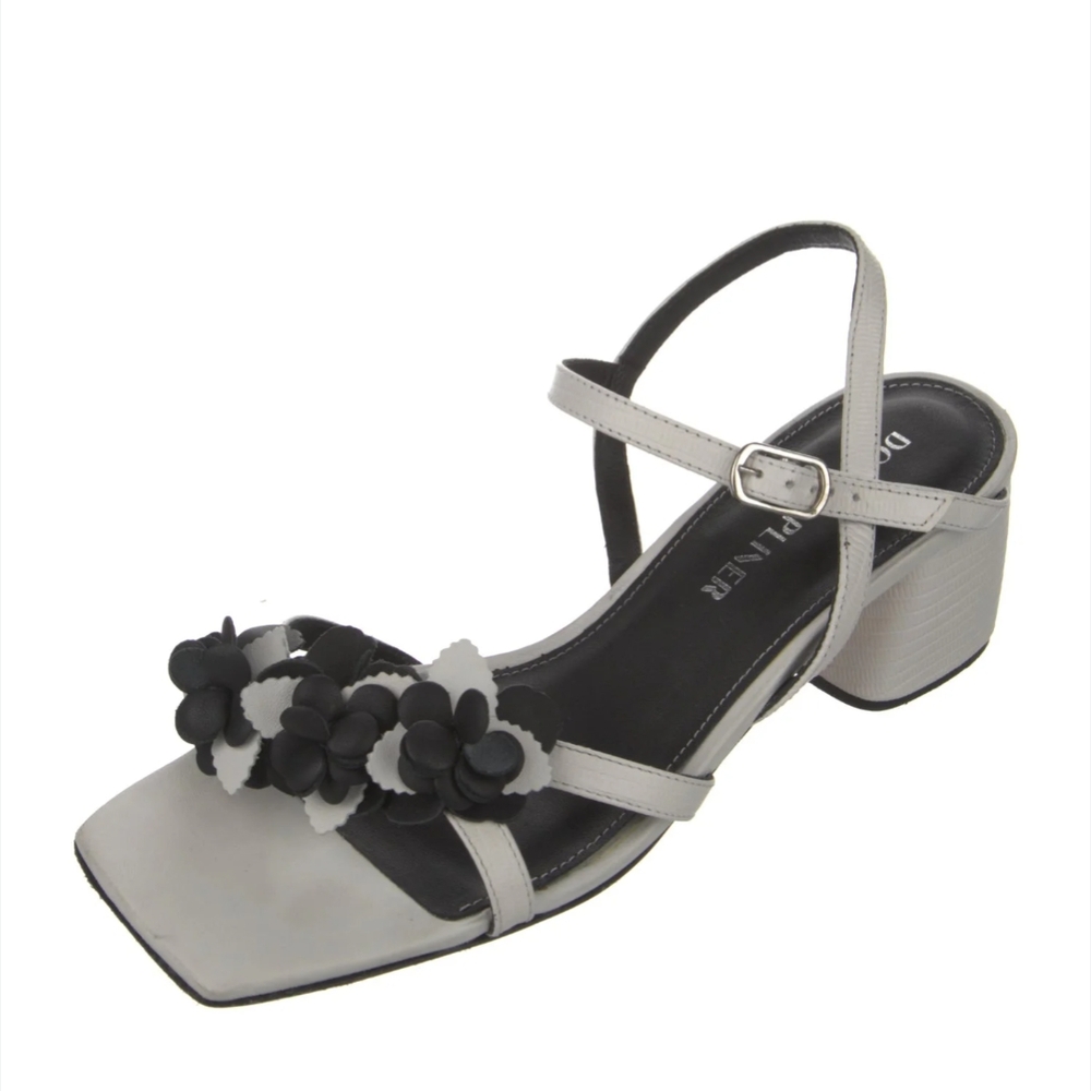 Donald J. Pliner Black and White Floral Heels/NEW
